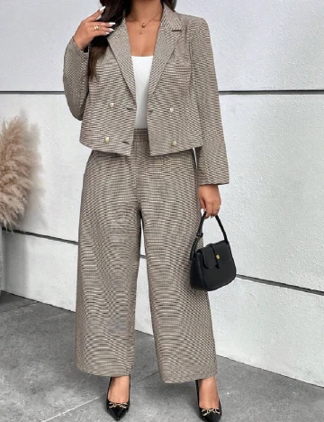 Compleu SHEIN CURVE, maro Maro