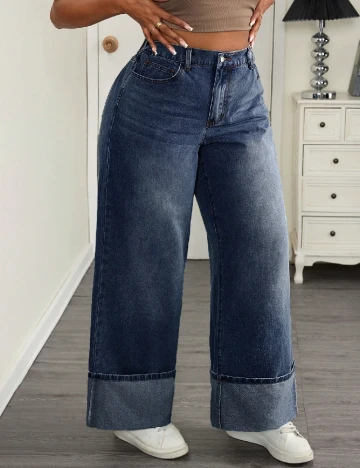 Blugi SHEIN CURVE, albastru Albastru