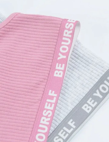 Set bustiere 2 bucati Cool Club, roz/gri