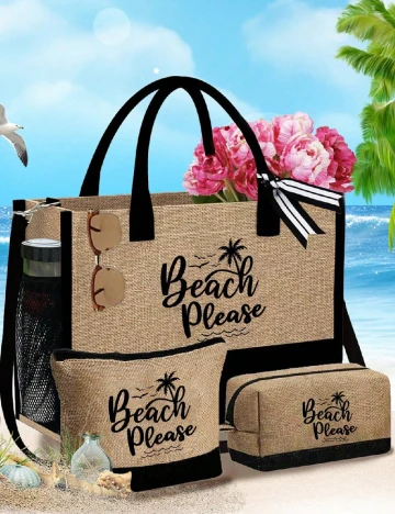 Geanta de plaja SHEIN, maro Maro