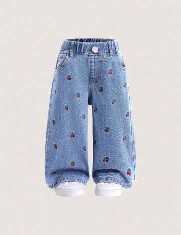 
						Blugi Shein Kids, albastru