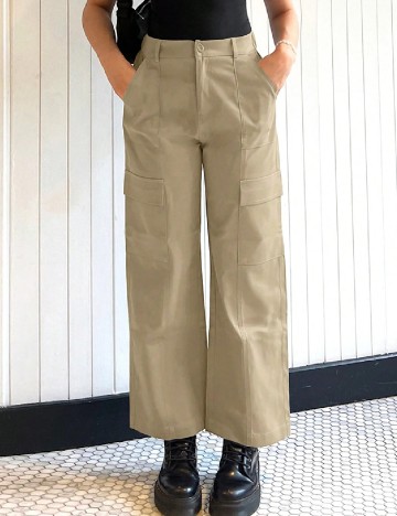 
						Pantaloni SHEIN, maro deschis