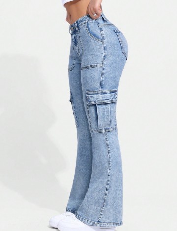 
						Blugi SHEIN, albastru