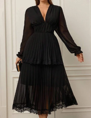 Rochie medie SHEIN CURVE, negru Negru