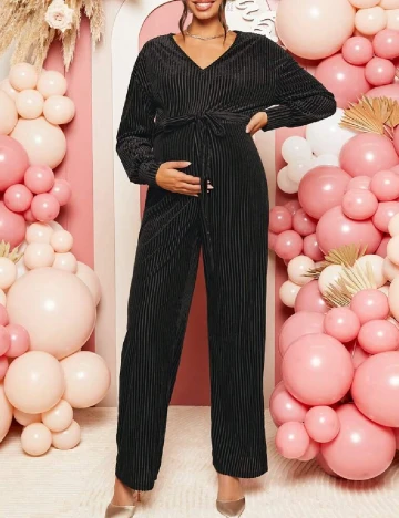 Salopeta SHEIN Maternity, negru Negru