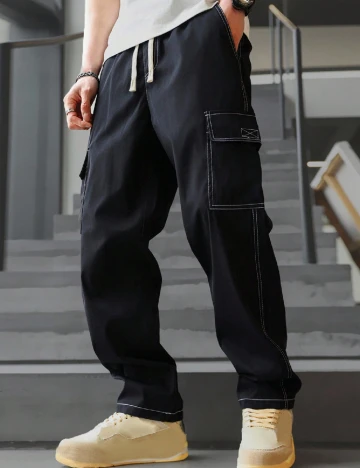 Pantaloni SHEIN, negru Negru