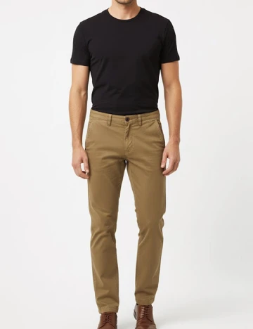 Pantaloni Pull&Bear, maro deschis Maro