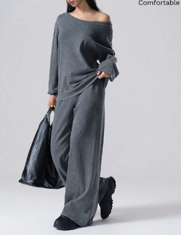 Compleu SHEIN, gri inchis Gri