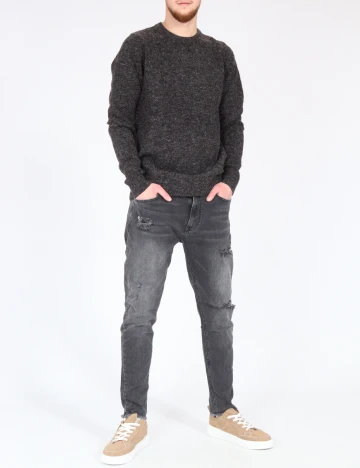 Pulover Pull&Bear, gri Gri