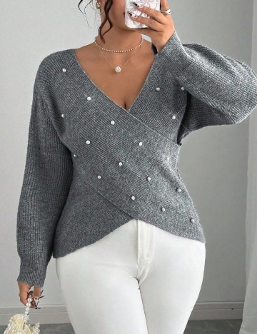 
						Pulover SHEIN CURVE, gri