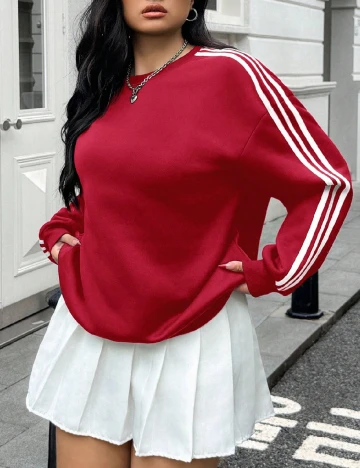 Bluza Oversize SHEIN CURVE, rosu Rosu