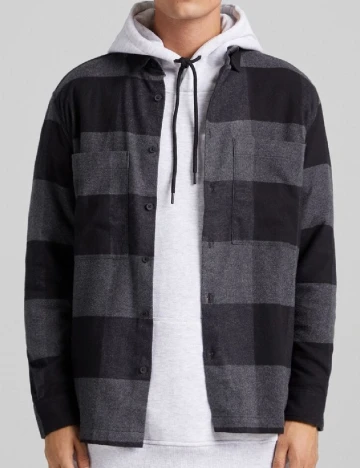 Camasa Bershka, gri Gri