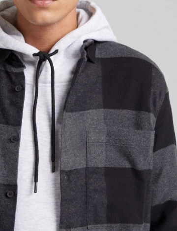 Camasa Bershka, gri Gri