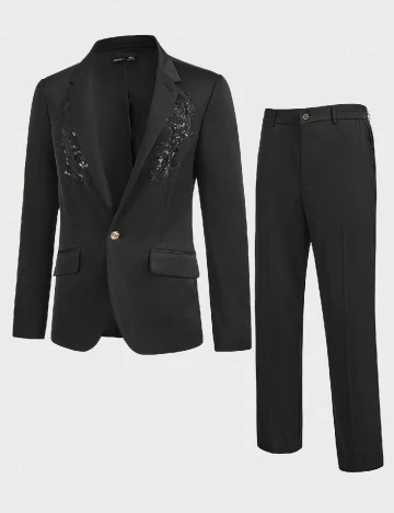 Costum SHEIN, negru Negru