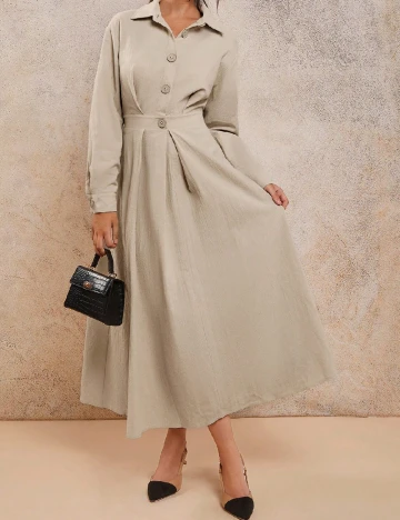 Rochie lunga SHEIN, bej Crem