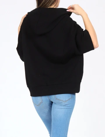 Hanorac Bershka, negru Negru