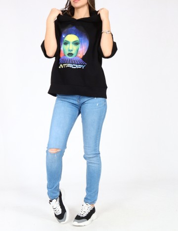 Hanorac Bershka, negru