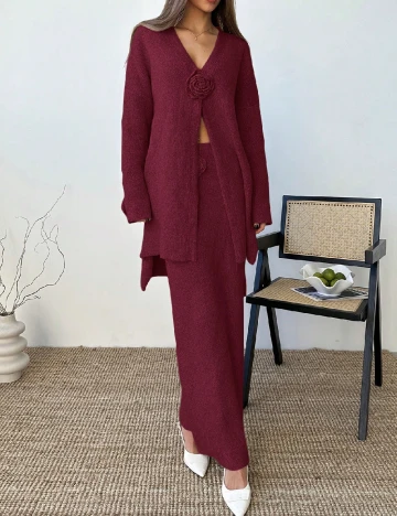 Compleu SHEIN, visiniu Rosu