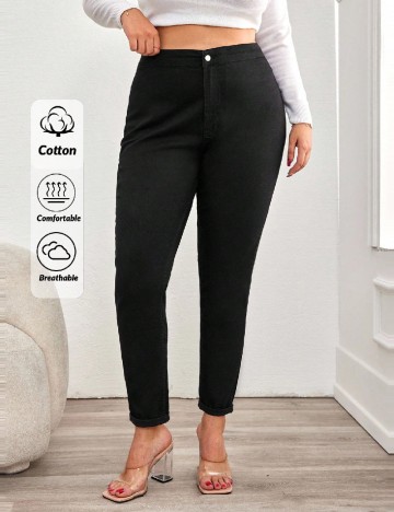 
						Blugi Plus Size SHEIN CURVE, negru