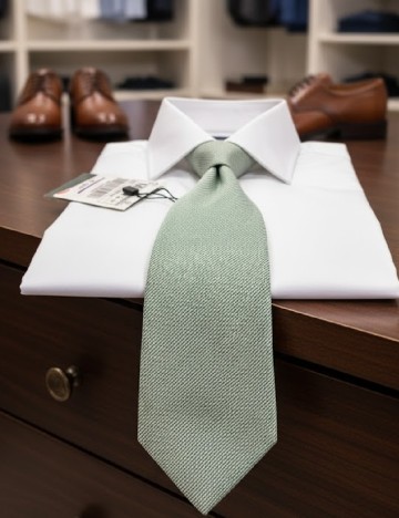 Cravata Zara, verde deschis