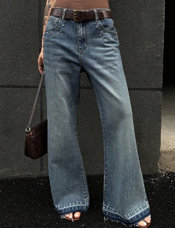 Blugi Dazy, albastru Albastru