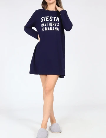 Rochie de noapte Oysho, albastru Albastru