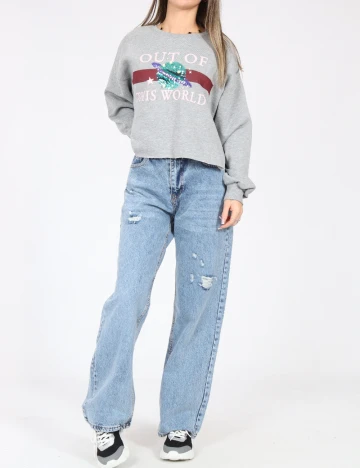 Bluza Bershka, gri Gri