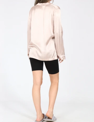 Bluza de pijama Oysho, roz pal Roz