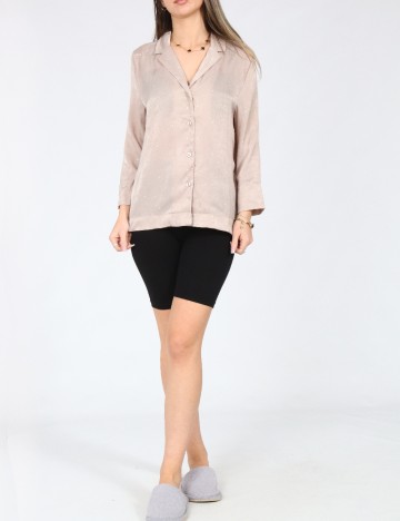 Bluza de pijama Oysho, bej