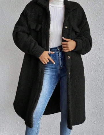 Palton SHEIN, negru Negru
