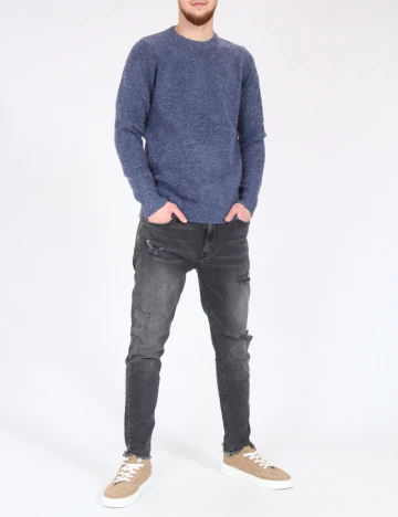 Pulover Pull&Bear, albastru Albastru