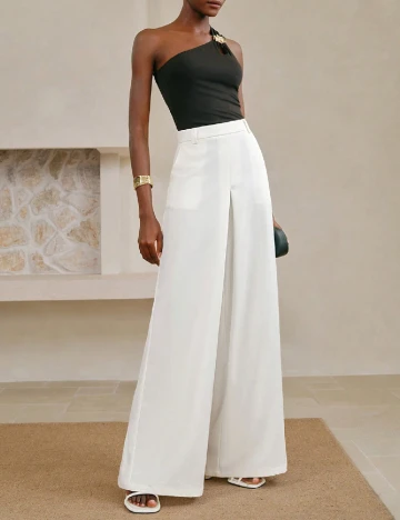 Pantaloni SHEIN, alb Alb