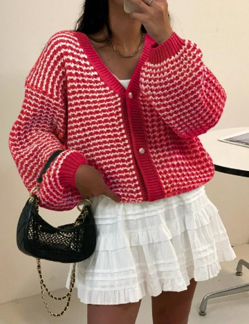 
						Cardigan SHEIN, rosu