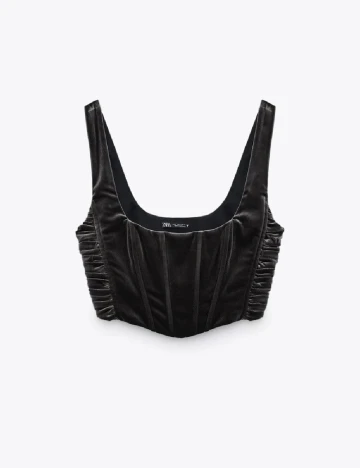 Top Zara, gri inchis Gri