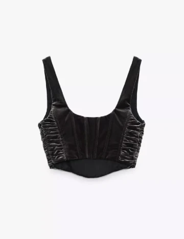 Top Zara, gri inchis Gri