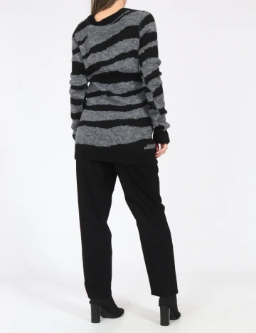 Cardigan Zara, negru/gri Gri