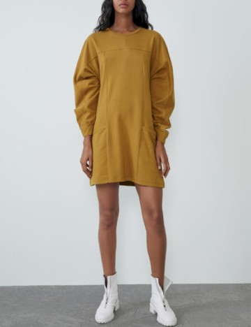 
						Rochie scurta Zara, mustar