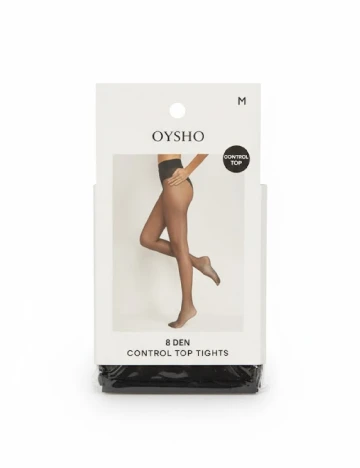 Ciorapi 8 DEN Oysho, negru Negru