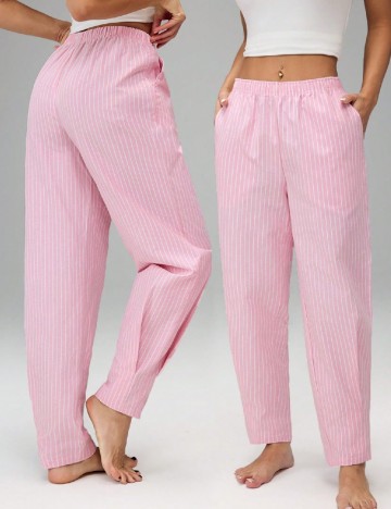 
						Pantaloni de pijama SHEIN, roz