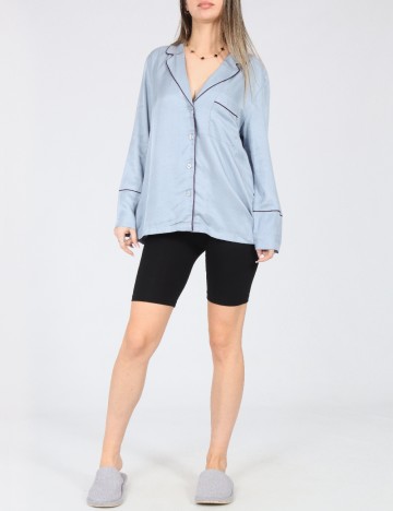 Bluza de pijama Oysho, albastru