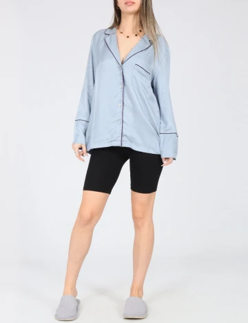 Bluza de pijama Oysho, albastru Albastru