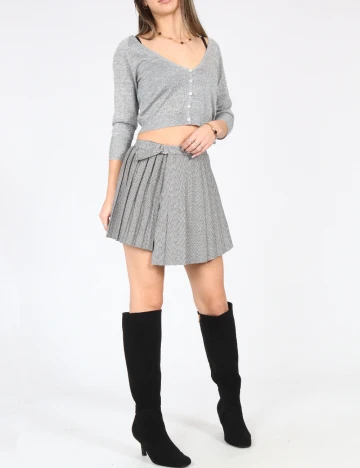 Fusta Zara, alb/negru Negru