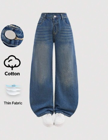 
						Blugi Shein Kids, albastru