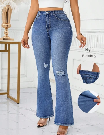 Blugi SHEIN, albastru Albastru