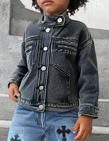 Jacheta Shein Kids, gri Gri