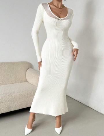 
						Rochie lunga SHEIN, alb