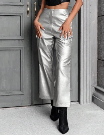 Pantaloni SHEIN, argintiu Gri
