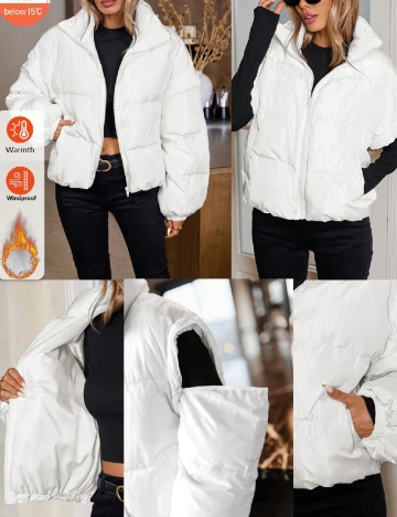 Geaca SHEIN, alb Alb