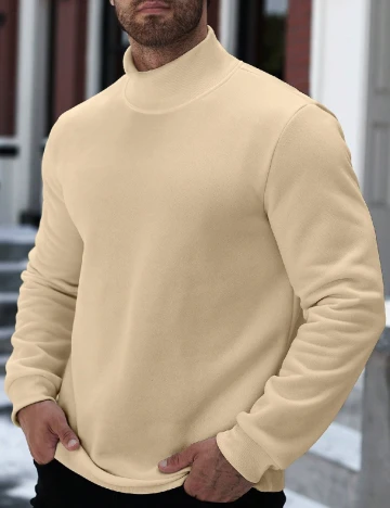 Bluza SHEIN Plus Size Men, crem Crem