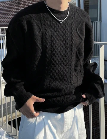 Pulover Oversize Dazy, negru Negru